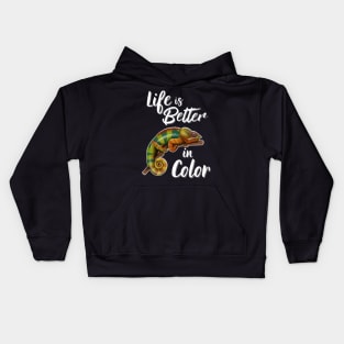 Chameleon Life Is Better In Color Kids Hoodie